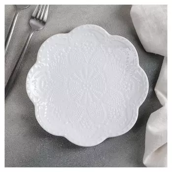 Тарелка обеденная «Сьюзен», D=20,5 см, цвет белый