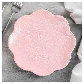 Тарелка обеденная «Сьюзен», D=20,5 см, цвет розовый