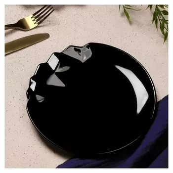 Тарелка "Обсидиан", чёрная, 17 см