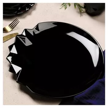 Тарелка "Обсидиан", чёрная, 27 см