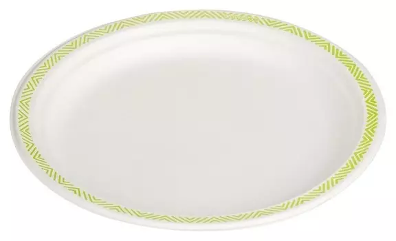 Тарелка одноразовая бум. Chinet Goodtogo D-240мм, бел., 50шт/уп