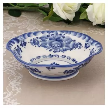 Тарелка «Ожидание», 21×21×6 см, гжель