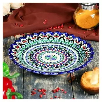 Тарелка плоская, рифленая 22 см