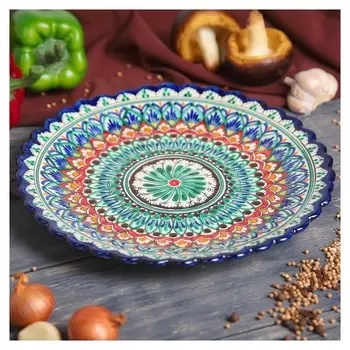 Тарелка плоская рифленая диаметр 25 см