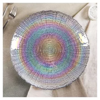 Тарелка подстановочная «Жемчуг», 33×2 см, цвет перламутр