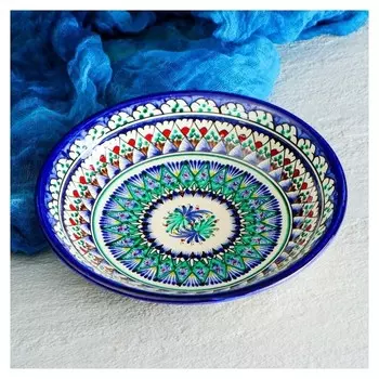 Тарелка Риштанская керамика глубокая 20 см