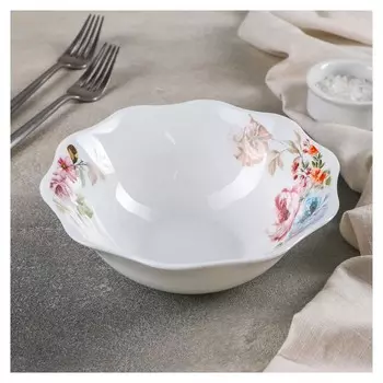 Тарелка суповая «Душистые пионы», 18×5 см