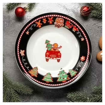 Тарелка суповая Magistro «Новый год. пряничное волшебство», 500 мл, D=20,2 см