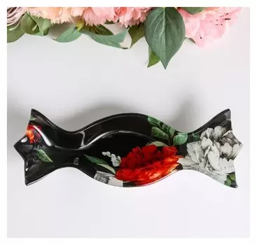 Тарелочка "Цветы", 17,2 х 7,5 см