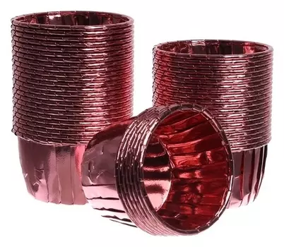 Тарталетка для кексов, набор 50 шт, цвет розовое золото