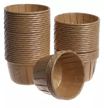 Тарталетка для кексов, набор 50 шт, крафт