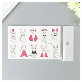 Татуировка на тело цветная "Нарядная кошечка" 12х7,5 см