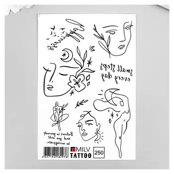 Татуировка на тело "Девушки" 10х15 см