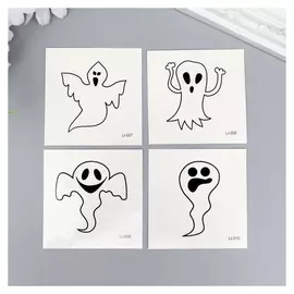 Татуировка на тело фосфорная "Приведения" 6х6 см