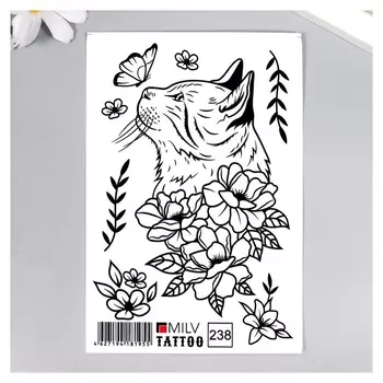 Татуировка на тело "Киса" 10х15 см