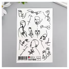 Татуировка на тело "Надписи" 10х15 см