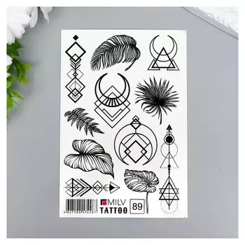 Татуировка на тело "Знаки" 10х15 см