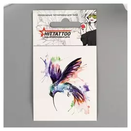 Татуировка переводная "Колибри" 6х10,5 см