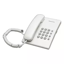 Телефон PANASONIC KX-TS2350RUW, белый, повторный набор, тональный/импульсный режим