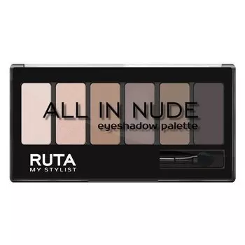 Тени для век палетка 6 оттенков Ruta All In Nude