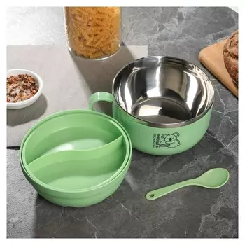 Термо ланч-бокс с ложкой "Ни в чем себе не отказывай", 1200 мл