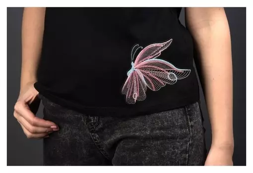 Термоаппликация «Бабочка», с пайетками, 15 × 12 см