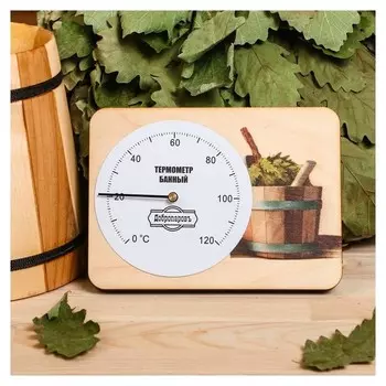 Термометр для бани "Веник и шайка", 15,2х11см,"добропаровъ"
