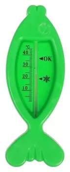 Термометр для ванной «Рыбка», цвет зелёный