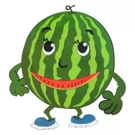 Термонаклейка арбуз 19,5*18 см в наборе 10 штук