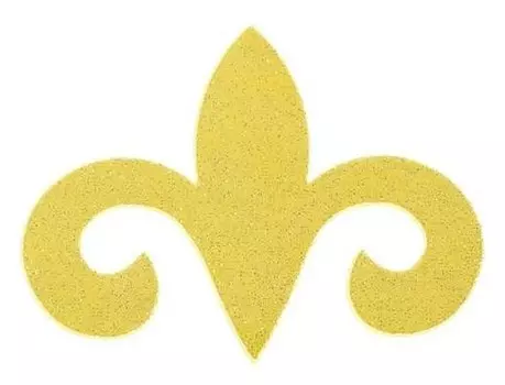 Термонаклейка на листе 5*7 трилистник золото с блестками, набор 20 штук