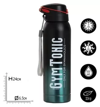 Термос с трубочкой "Gym", 500 мл