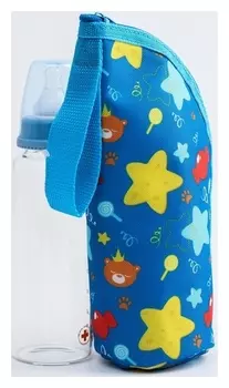 Термосумка для бутылочки Мишка принц, на молнии