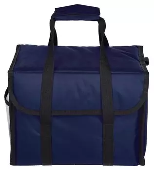 Термосумка для обедов ткань синяя 35х25х25 (22л)