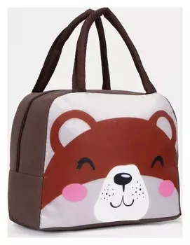 Термосумка на молнии, цвет коричневый