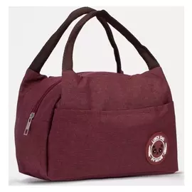 Термосумка на молнии, наружный карман, цвет красный