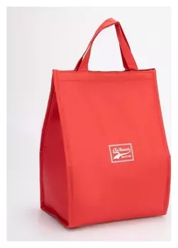 Термосумка, отдел на липучке, цвет красный