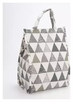 Термосумка, отдел на липучке, цвет серо-белый