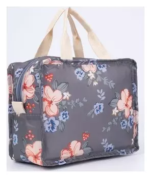 Термосумка, отдел на молнии, цвет серый