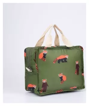 Термосумка, отдел на молнии, цвет зелёный