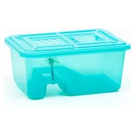 Террариум для черепах "Озеро" с крышкой, 33 х 23,5 х 14 см