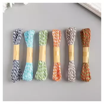 Тесьма декоративная бумага "Полоски" намотка 10 метров набор 12 шт 21х14х2 см