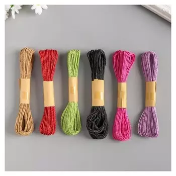 Тесьма декоративная бумага "Яркая" намотка 10 метров набор 12 шт 21х14х2 см