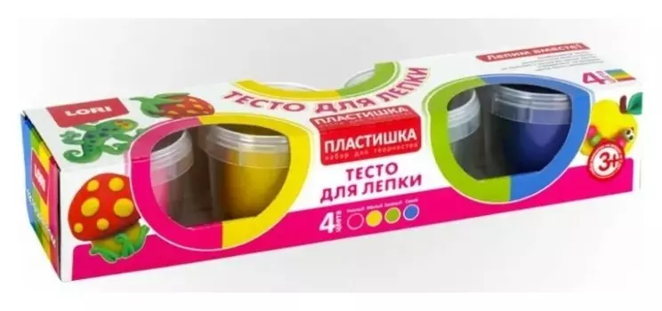 Тесто для лепки 4 цвета