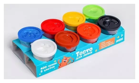 Тесто для лепки, 8 цветов 50 гр