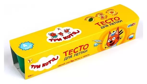Тесто для лепки «Три кота» 4 цв. по 50 г
