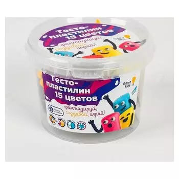 Тесто-пластилин, 15 цветов