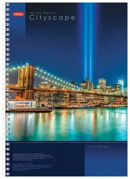 Тетрадь 100 л. клетка Cityscape