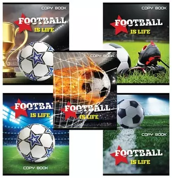 Тетрадь 48 л. клетка "Мировой футбол"