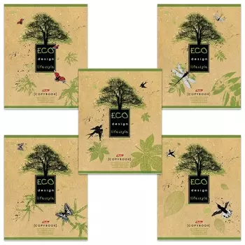 Тетрадь 80 л. клетка Eco Life Stile