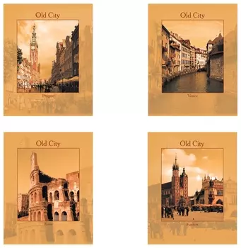 Тетрадь 96 л. клетка Города